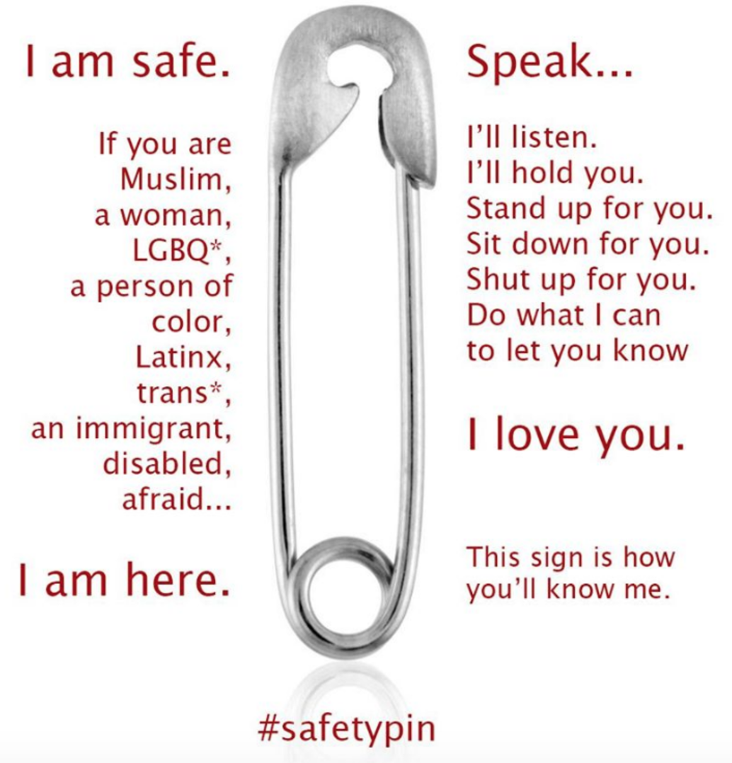 solidarity safety pin jewelry